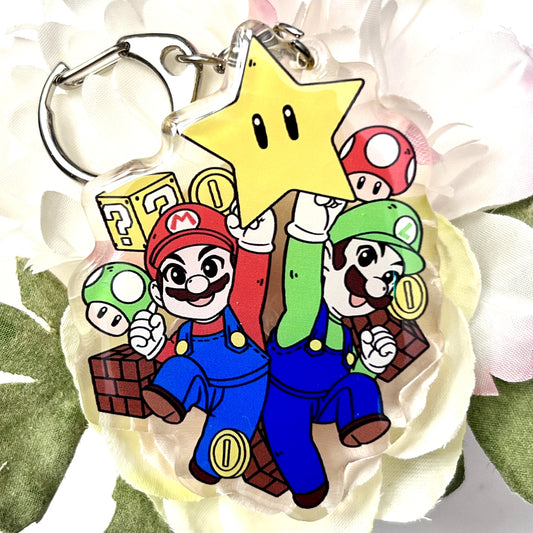 Mario-n-Luigi - Keychain
