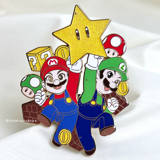 Mario-n-Luigi - Enamel Pin